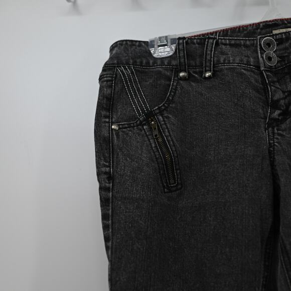 DKNY Skinny Jeans Y2K Style Zipper Faded Black Women Size 30 - Picture 6 of 15
